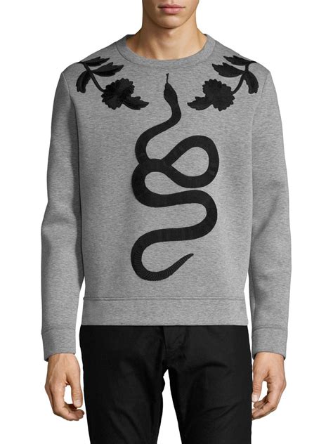 gucci snake sweatshirt grey|gucci lamb print sweater.